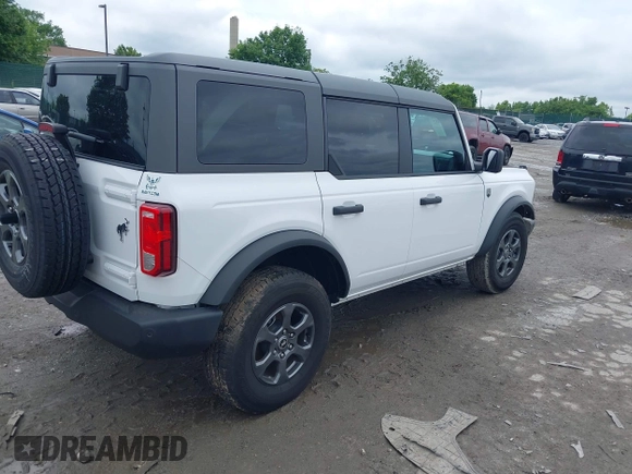 2024 Ford Bronco Big Bend with VIN 1FMDE7BH6RLB22321, listed as a IAAI auction lot 42355352 with 7,448 mi miles and . Bid and sale history available at DreamBid. Image 4.
