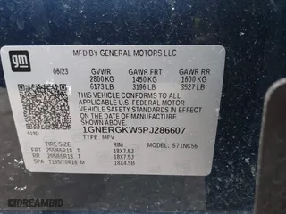 2023 Chevrolet Traverse LT Cloth with VIN 1GNERGKW5PJ286607, listed as a IAAI auction lot 41509187 with 29,681 mi miles. Bid and sale history available at carsss.com. Image 9.