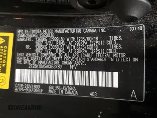 2010 Lexus RX 350 with VIN 2T2BK1BA5AC053780, listed as a Copart auction lot 52973215 with 0 mi miles and Non Repairable. Bid and sale history available at carsss.com. Image 15.