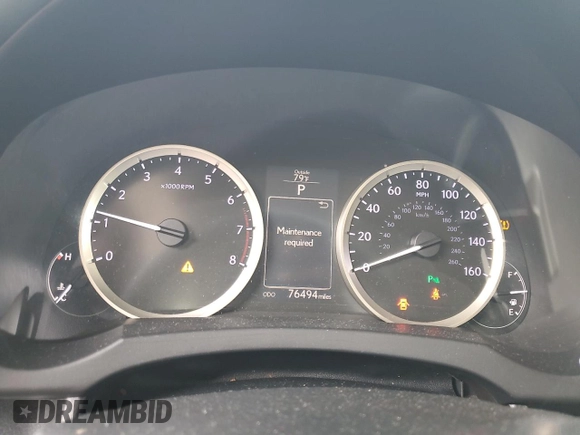 2014 Lexus IS 250 with VIN JTHBF1D23E5011284, listed as a Copart auction lot 61499345 with 76,494 mi miles and Salvage title. Bid and sale history available at DreamBid. Image 9.