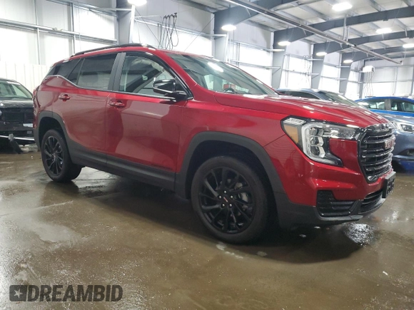 2024 GMC Terrain SLE with VIN 3GKALTEG0RL255982, listed as a Copart auction lot 44430155 with 7,214 mi miles and Salvage Title. Bid and sale history available at DreamBid. Image 4.
