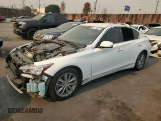 2021 Infiniti Q50 Pure with VIN JN1EV7AP2MM705444, listed as a Copart auction lot 41518015 with 44,313 mi miles and Salvage Title. Bid and sale history available at DreamBid. Image 1.