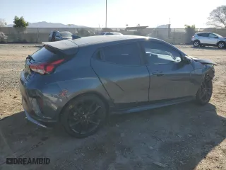 2019 Hyundai Veloster Turbo R-Spec with VIN KMHTH6AB7KU020391, listed as a Copart auction lot 49840155 with 116,984 mi miles and Salvage Title. Bid and sale history available at carsss.com. Image 3.