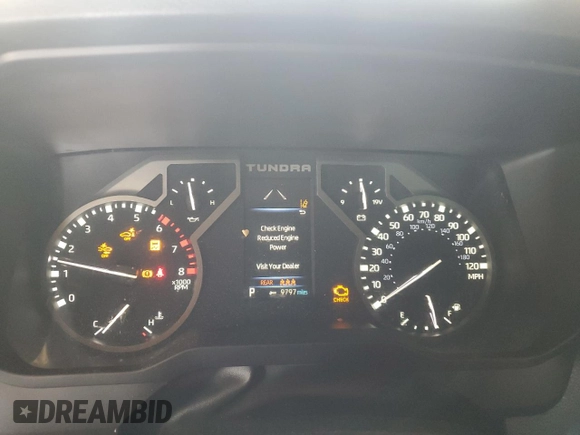 2022 Toyota Tundra SR5 with VIN 5TFLA5DB3NX028618, listed as a Copart auction lot 61807005 with 9,797 mi miles and Salvage title. Bid and sale history available at DreamBid. Image 9.