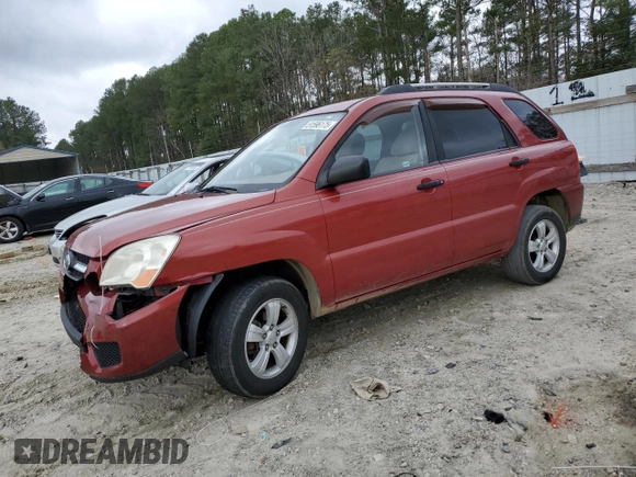 2009 Kia Sportage LX with VIN KNDJF724297627699, listed as a Copart auction lot 51596175 with 190,926 mi miles and Salvage Title. Bid and sale history available at carsss.com. Image 1.