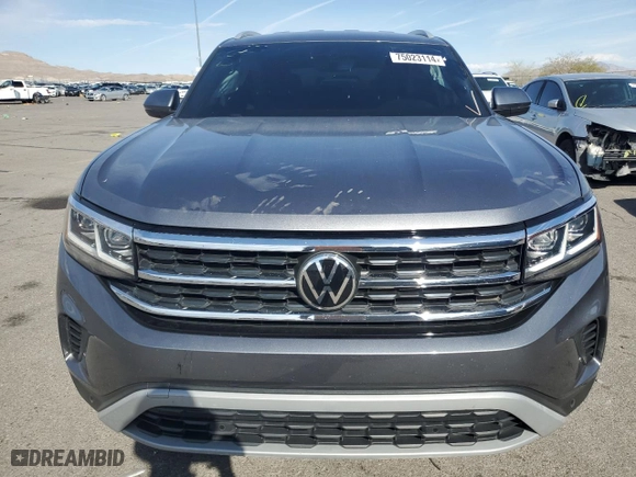 2021 Volkswagen Atlas Cross Sport 3.6L V6 SE w/Technology with VIN 1V2HE2CA6MC215129, listed as a Copart auction lot 75023114 with 34,861 mi miles and Salvage Title. Bid and sale history available at carsss.com. Image 5.