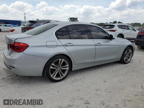 2018 BMW 3 Series 330i xDrive with VIN WBA8D9C50JEM33631, listed as a Copart auction lot 57595925 with 96,582 mi miles and Salvage title. Bid and sale history available at DreamBid. Image 3.
