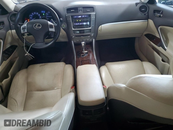 2012 Lexus IS 250 with VIN JTHCF5C21C5059246, listed as a Copart auction lot 63301575 with 159,033 mi miles and Salvage title. Bid and sale history available at DreamBid. Image 8.