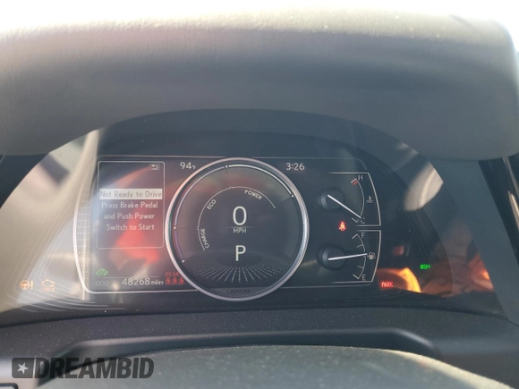 2022 Lexus ES 300h Luxury with VIN 58AEA1C13NU024553, listed as a Copart auction lot 73246074 with 48,268 mi miles and Salvage title. Bid and sale history available at DreamBid. Image 9.