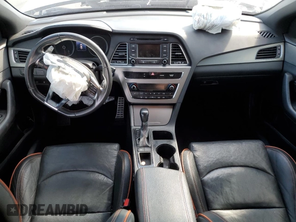 2015 Hyundai Sonata Sport with VIN 5NPE34AB3FH091362, listed as a Copart auction lot 45514825 with 118,809 mi miles and Salvage Title. Bid and sale history available at carsss.com. Image 8.