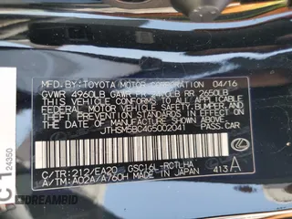 2016 Lexus RC 300 F Sport with VIN JTHSM5BC4G5002041, listed as a Copart auction lot 59631395 with 105,699 mi miles and Salvage title. Bid and sale history available at DreamBid. Image 12.