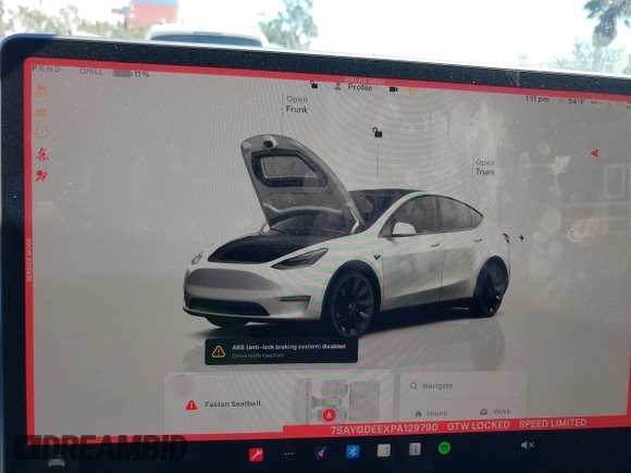 2023 Tesla Model Y Long Range with VIN 7SAYGDEEXPA129790, listed as a IAAI auction lot 41735721 with 20,402 mi miles and . Bid and sale history available at DreamBid. Image 19.