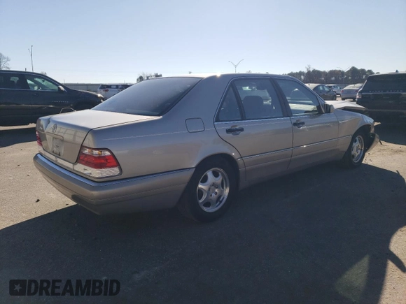 1999 Mercedes-Benz S-Class with VIN WDBGA43G0XA408836, listed as a Copart auction lot 83795814 with 145,278 mi miles and Salvage Title. Bid and sale history available at carsss.com. Image 3.