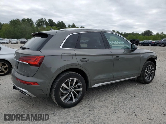 2023 Audi Q5 S line Premium Plus z VIN WA1EAAFY3P2183215, wystawiony jako Copart lot #57240255 z przebiegiem 13 998 mil mil oraz Szkody całkowita. Historia ofert i sprzedaży dostępna na DreamBid. Obrazek 3.