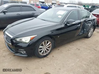 2014 Infiniti Q50 with VIN JN1BV7AP7EM691187, listed as a IAAI auction lot 41535773 with 82,148 mi miles. Bid and sale history available at carsss.com. Image 17.