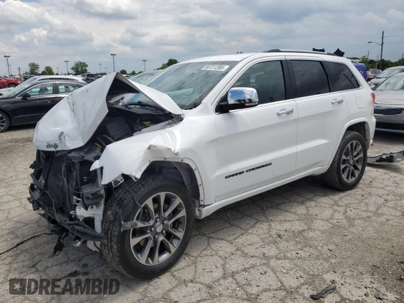 2017 Jeep Grand Cherokee Overland with VIN 1C4RJFCGXHC823593, listed as a Copart auction lot 58727205 with Not provided miles and Salvage title. Bid and sale history available at DreamBid. Image 1.