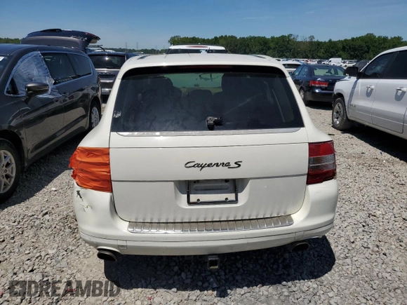 2006 Porsche Cayenne S with VIN WP1AB29P06LA67164, listed as a Copart auction lot 58219064 with 175,611 mi miles and Salvage Title. Bid and sale history available at carsss.com. Image 6.