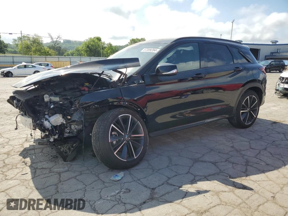 2023 Infiniti QX50 Sport with VIN 3PCAJ5FB0PF114339, listed as a Copart auction lot 57389284 with 11,462 mi miles and Salvage Title. Bid and sale history available at DreamBid. Image 1.