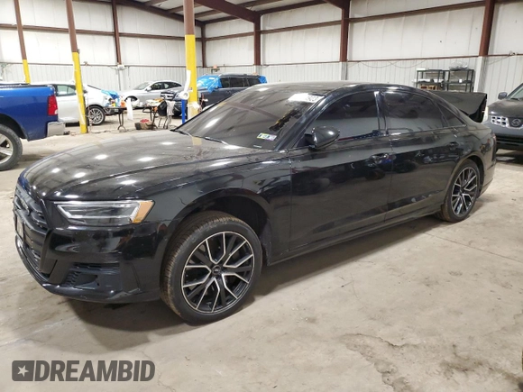 2020 Audi A8 L with VIN WAU8EAF80LN003136, listed as a Copart auction lot 75934923 with 28,331 mi miles. Bid and sale history available at carsss.com. Image 1.