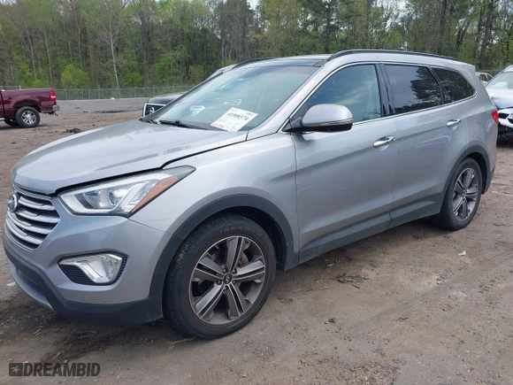 2014 Hyundai Santa Fe Limited with VIN KM8SR4HF5EU076887, listed as a IAAI auction lot 41900374 with 124,346 mi miles. Bid and sale history available at carsss.com. Image 2.