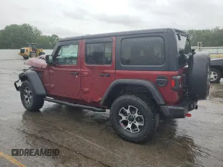 2021 Jeep Wrangler Unlimited Rubicon with VIN 1C4HJXFN1MW695586, listed as a Copart auction lot 59140415 with 47,059 mi miles and Salvage title. Bid and sale history available at DreamBid. Image 2.