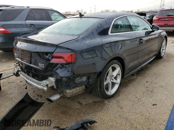2018 Audi A5 Premium Plus with VIN WAUTNAF51JA091151, listed as a Copart auction lot 49102415 with 50,032 mi miles and Salvage Title. Bid and sale history available at DreamBid. Image 3.