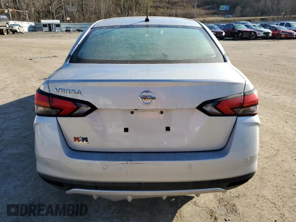 2021 Nissan Versa S with VIN 3N1CN8DVXML858347, listed as a Copart auction lot 46591045 with 24,684 mi miles and Salvage Title. Bid and sale history available at carsss.com. Image 6.