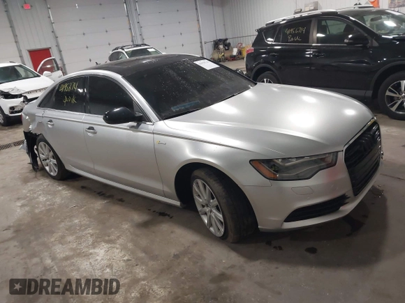 2013 Audi A6 3.0T Prestige with VIN WAUHGAFC9DN099395, listed as a IAAI auction lot 41958743 with 123,000 mi miles. Bid and sale history available at carsss.com. Image 1.