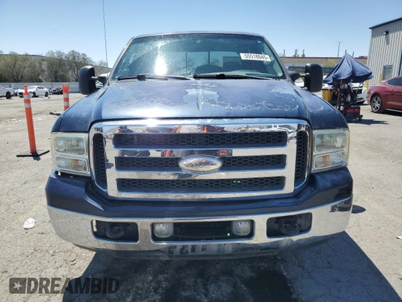 2005 Ford F-250 XL with VIN 1FTSW20P15EA64980, listed as a Copart auction lot 55518045 with 111,672 mi miles and Salvage title. Bid and sale history available at DreamBid. Image 5.