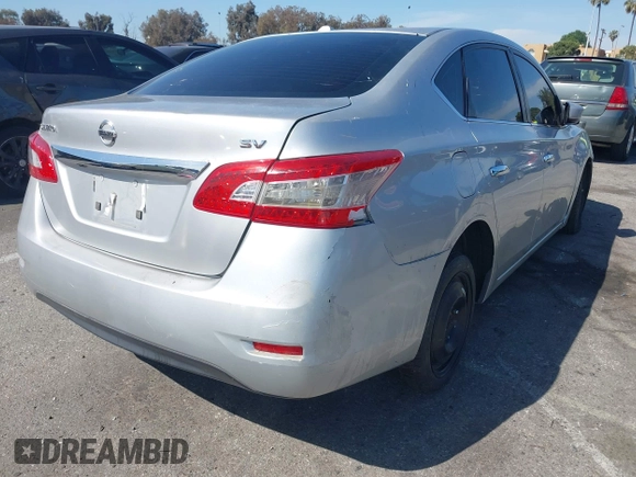 2015 Nissan Sentra S with VIN 3N1AB7APXFY282104, listed as a IAAI auction lot 42004565 with 136,077 mi miles. Bid and sale history available at carsss.com. Image 4.