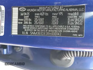 2024 Hyundai Tucson SEL with VIN 5NMJB3DE2RH300142, listed as a Copart auction lot 42783485 with Not Provided miles and Non Repairable. Bid and sale history available at DreamBid. Image 14.