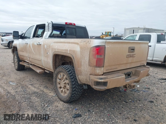 2015 GMC Sierra 2500HD available WiFi Denali with VIN 1GT120E84FF642823, listed as a IAAI auction lot 41593286 with 148,038 mi miles. Bid and sale history available at carsss.com. Image 3.