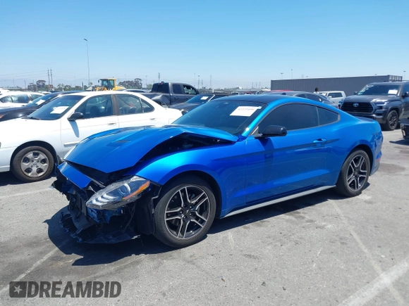 2021 Ford Mustang EcoBoost with VIN 1FA6P8TH0M5119073, listed as a IAAI auction lot 42225499 with 52,165 mi miles and . Bid and sale history available at DreamBid. Image 2.