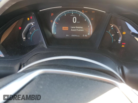 2020 Honda Civic LX with VIN 19XFC2F6XLE205068, listed as a Copart auction lot 46477215 with 58,296 mi miles and Salvage Title. Bid and sale history available at DreamBid. Image 9.