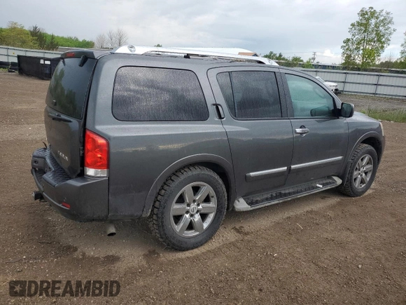 2012 Nissan Armada Platinum z VIN 5N1AA0NC9CN609112, wystawiony jako Copart lot #57202215 z przebiegiem 176 037 mil mil oraz Szkody całkowita. Historia ofert i sprzedaży dostępna na DreamBid. Obrazek 3.
