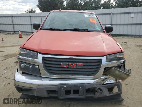 2010 GMC Canyon SLE1 with VIN 1GTCSCDE7A8136742, listed as a Copart auction lot 71637644 with 0 mi miles and Salvage Title. Bid and sale history available at carsss.com. Image 5.