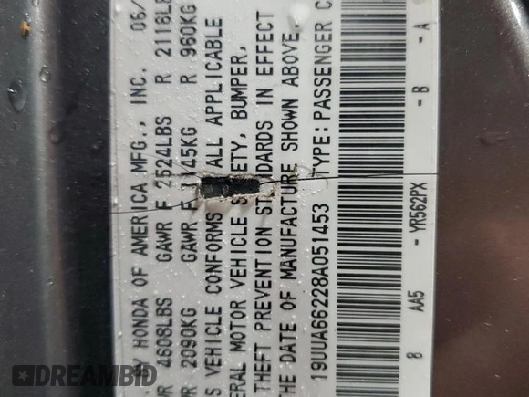 2008 Acura TL with VIN 19UUA66228A051453, listed as a Copart auction lot 50976235 with 207,531 mi miles and Salvage Title. Bid and sale history available at carsss.com. Image 12.