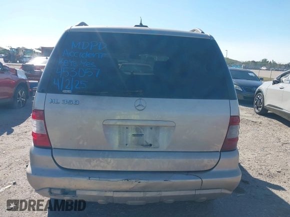 2003 Mercedes-Benz M 350 with VIN 4JGAB57E23A453057, listed as a IAAI auction lot 41704721 with 190,649 mi miles and . Bid and sale history available at DreamBid. Image 16.