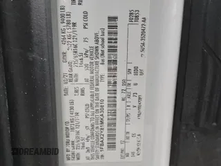 2021 Ford Transit Passenger XL с VIN 1FBAX2Y81MKA30810, выставлен на аукционе Copart как лот 79619024 с пробегом 83 750 миль миль и Чистый • Clean title. История ставок и продаж доступна на DreamBid. Изображение 14.