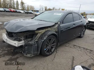 2020 Acura TLX w/A-Spec Pkg with VIN 19UUB1F64LA010172, listed as a Copart auction lot 80927074 with 58,604 mi miles and Salvage Title. Bid and sale history available at carsss.com. Image 1.