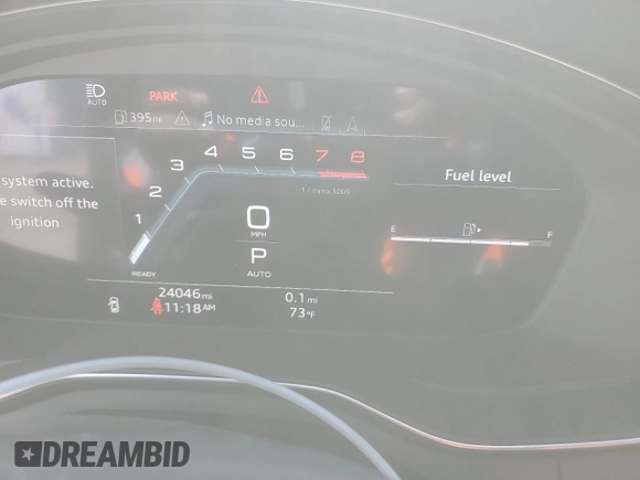 2023 Audi A4 S line Premium Plus with VIN WAUEAAF42PN003950, listed as a Copart auction lot 53140665 with 24,046 mi miles and Salvage Title. Bid and sale history available at DreamBid. Image 9.