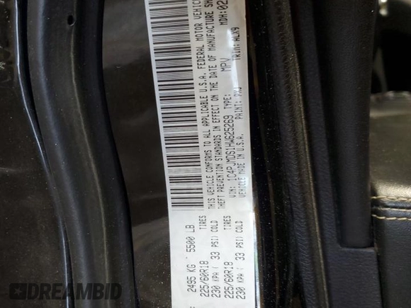 2017 Jeep Cherokee Limited with VIN 1C4PJMDS1HW625269, listed as a Copart auction lot 57131095 with 113,063 mi miles and Salvage title. Bid and sale history available at DreamBid. Image 13.