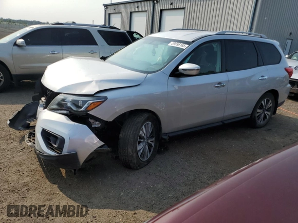 2017 Nissan Pathfinder Platinum with VIN 5N1DR2MMXHC910213, listed as a Copart auction lot 62754275 with 151,669 mi miles and Salvage title. Bid and sale history available at DreamBid. Image 1.