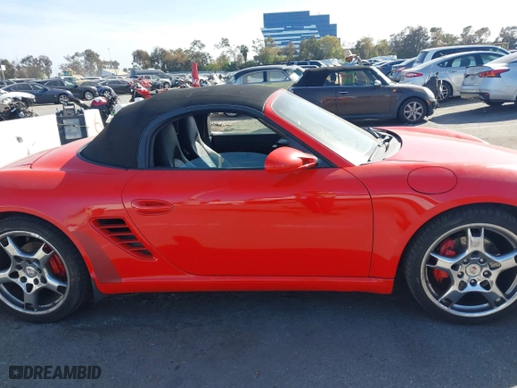 2008 Porsche Boxster S with VIN WP0CB29858U730258, listed as a IAAI auction lot 41718569 with 209,434 mi miles. Bid and sale history available at carsss.com. Image 13.