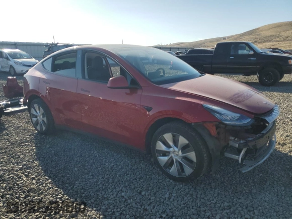 2023 Tesla Model Y Long Range with VIN 7SAYGDEE7PA044888, listed as a Copart auction lot 48538335 with 25,621 mi miles and Salvage Title. Bid and sale history available at DreamBid. Image 4.