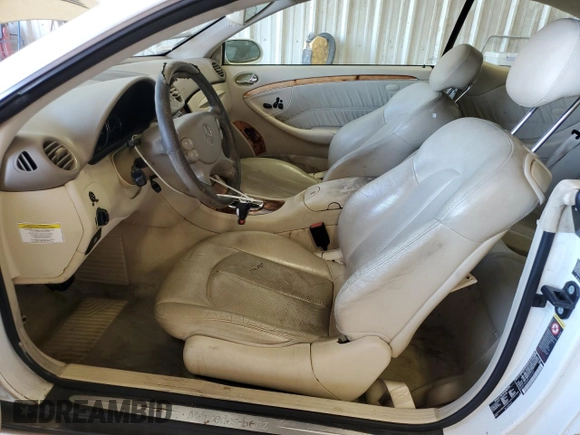 2005 Mercedes-Benz CLK 320 with VIN WDBTJ65J05F163135, listed as a Copart auction lot 75406684 with 170,089 mi miles and Salvage Title. Bid and sale history available at DreamBid. Image 7.