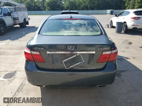 2007 Lexus LS 460 with VIN JTHBL46F975036722, listed as a Copart auction lot 60193615 with 172,623 mi miles and Salvage title. Bid and sale history available at DreamBid. Image 6.