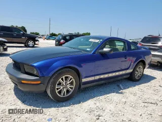 2005 Ford Mustang Deluxe z VIN 1ZVFT80N255187566, wystawiony jako Copart lot #58336465 z przebiegiem 161 139 mil mil oraz Czysty tytuł • Clean title. Historia ofert i sprzedaży dostępna na DreamBid. Obrazek 1.
