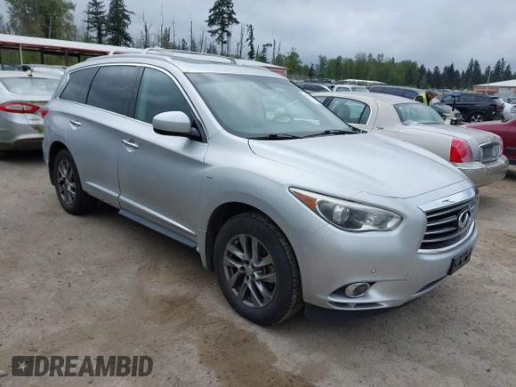 2014 Infiniti QX60 with VIN 5N1AL0MM3EC528187, listed as a IAAI auction lot 42126614 with 178,356 mi miles and . Bid and sale history available at carsss.com. Image 1.