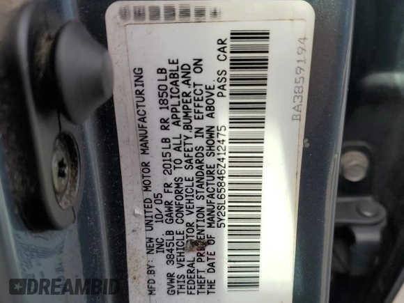 2006 Pontiac Vibe with VIN 5Y2SL65846Z412475, listed as a Copart auction lot 74469404 with 173,228 mi miles and Salvage Title. Bid and sale history available at carsss.com. Image 13.